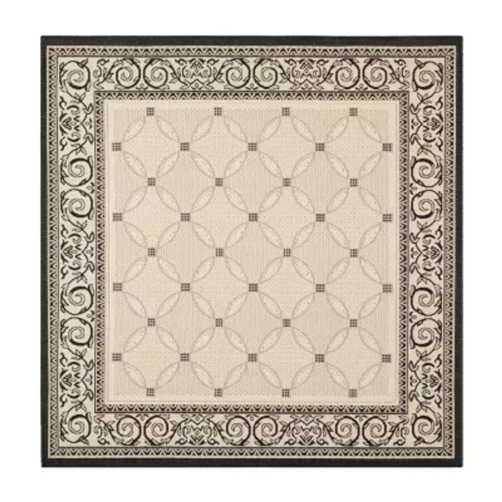 Safavieh Courtyard Collection Frona Oriental Indoor/Outdoor Square Area Rug