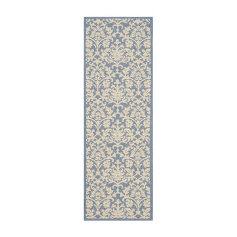 Safavieh Courtyard Collection Lyla Floral Indoor/Outdoor Runner Rug