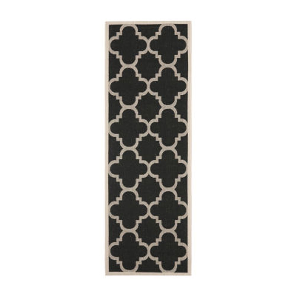 Safavieh Courtyard Collection Gina Geometric Indoor/Outdoor Runner Rug