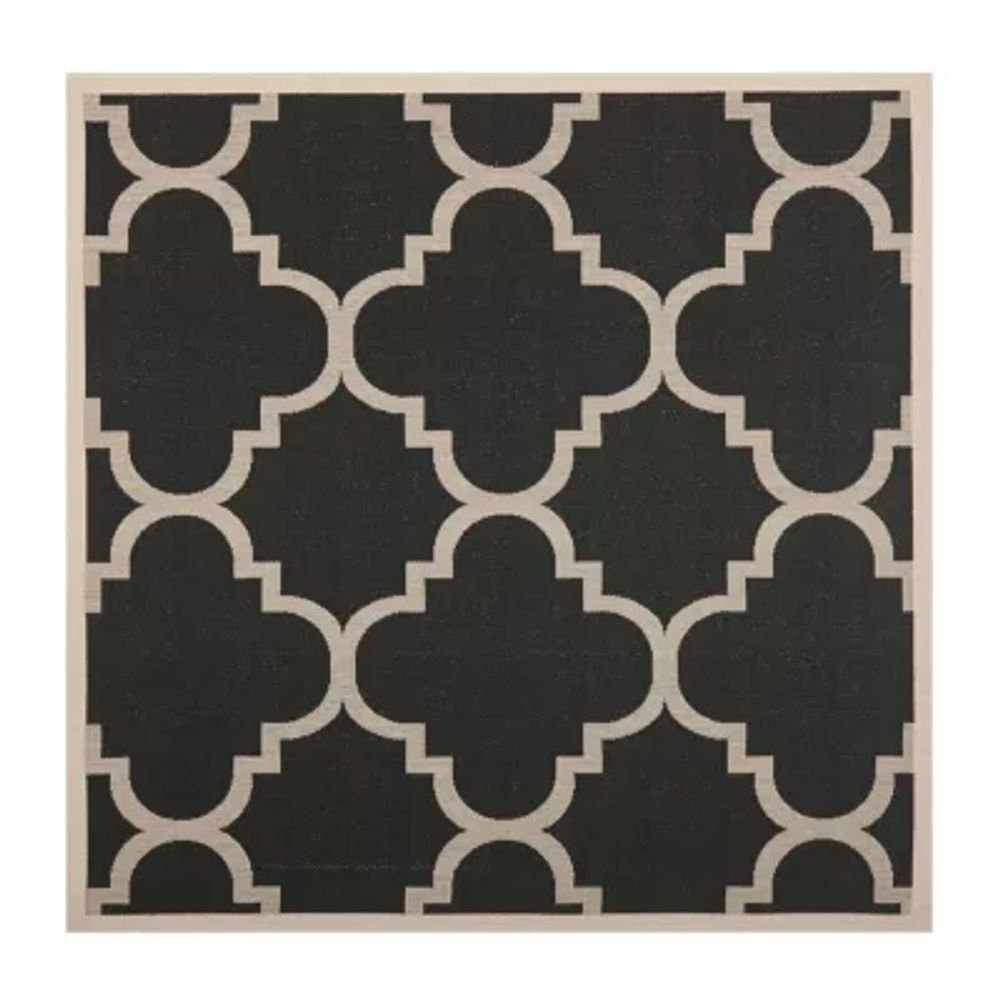 Safavieh Courtyard Collection Gina Geometric Indoor/Outdoor Square Area Rug