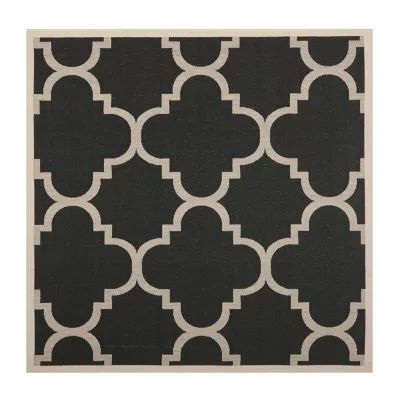 Safavieh Courtyard Collection Gina Geometric Indoor/Outdoor Square Area Rug