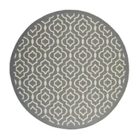 Safavieh Courtyard Collection Meryll Geometric Indoor/Outdoor Round Area Rug