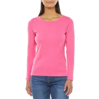 St. John's Bay Womens Crew Neck Long Sleeve T-Shirt