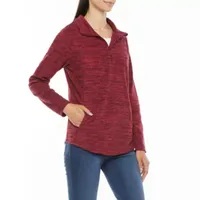 St. John's Bay Womens Long Sleeve Polar Fleece Quarter-Zip Pullover