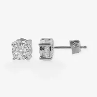 Tru Miracle 1 CT. T.W. Natural White Diamond 14K Gold 6.2mm Round Stud Earrings