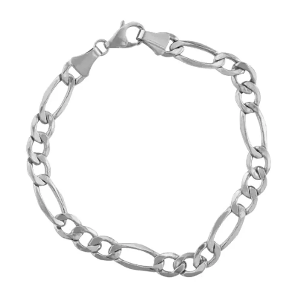 10K Gold 8 Inch Hollow Figaro Chain Bracelet