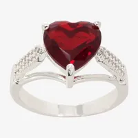 Sparkle Allure Cubic Zirconia Heart Solitaire Engagement Ring