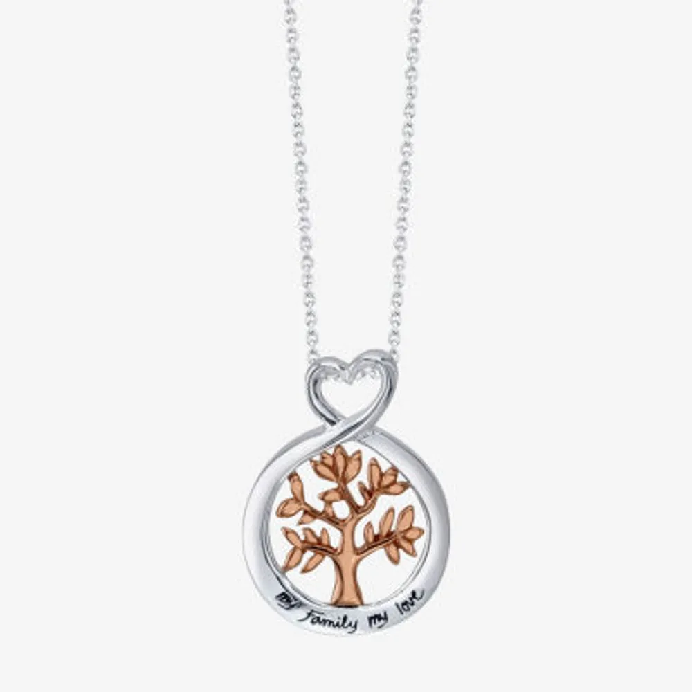 Footnotes Family Sterling Silver Heart Pendant Necklace