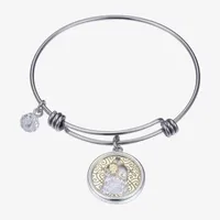 Disney Classics Stainless Steel Beauty and the Beast Bangle Bracelet