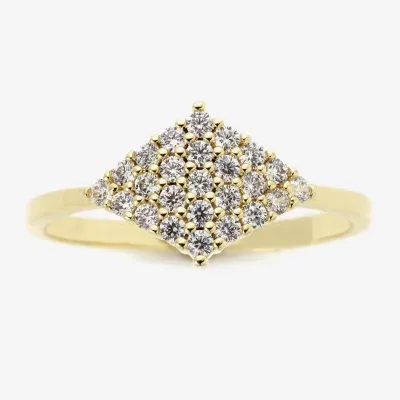 Sparkle Allure Cubic Zirconia 14K Gold Over Brass Promise Ring