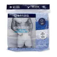 Stafford Woven Mens 4 Pack Boxers