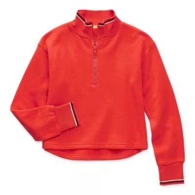 Xersion Little & Big Girls Long Sleeve Quarter-Zip Pullover