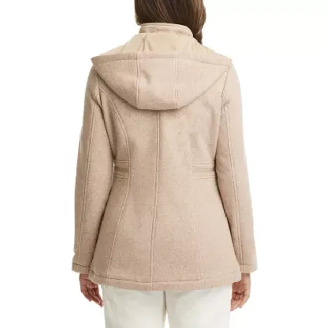 Liz Claiborne Womens Plus Fleece Hooded Removable Hood Midweight