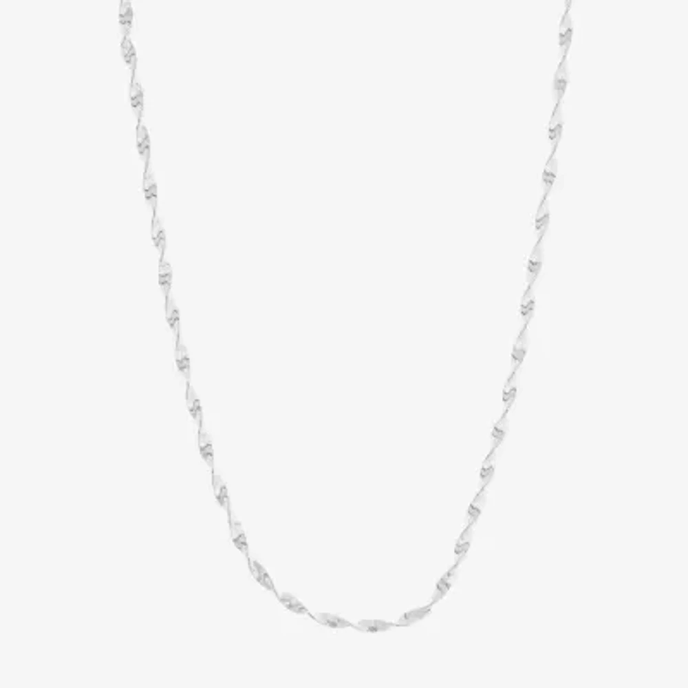 Silver Treasures Made In Italy Sterling Silver 18 Inch Twist Chain Necklace