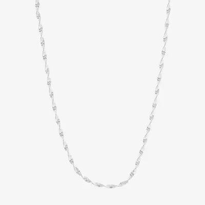 Silver Treasures Made In Italy Sterling Silver 18 Inch Twist Chain Necklace