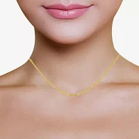 Made in Italy 18K Gold Inch Solid Box Chain Necklace