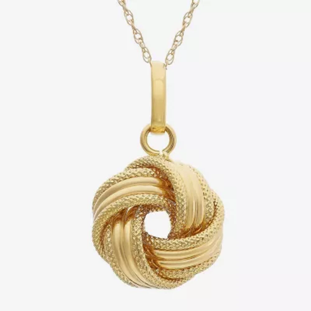 Made in Italy Womens 14K Gold Knot Pendant Necklaces