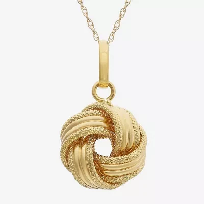 Made in Italy Womens 14K Gold Knot Pendant Necklaces