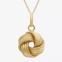 Made in Italy Womens 14K Gold Knot Pendant Necklaces