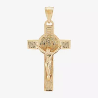 Crucifix Womens 14K Gold Cross Pendant