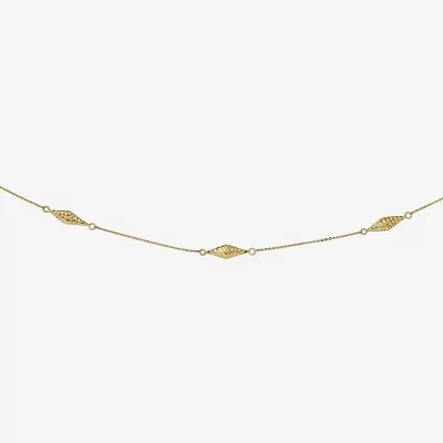 Womens 14K Two Tone Gold Beaded Necklace