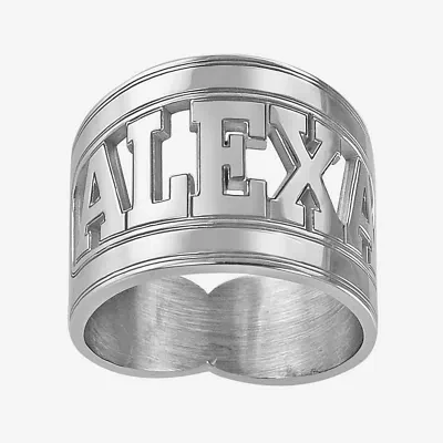 Personalized Block Name Ring