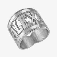 Personalized Block Name Ring