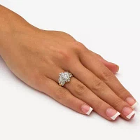 DiamonArt® Womens 2 1/5 CT. T.W. White Cubic Zirconia 10K Gold Engagement Ring