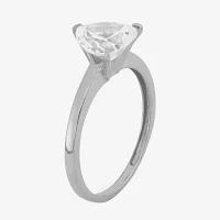 DiamonArt® Womens / CT. T.W. Lab Created White Cubic Zirconia 10K Gold Engagement Ring