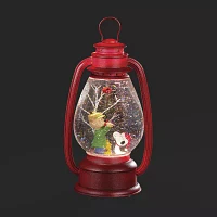 Roman Led Snoopy With Charlie Brown Decorating Tree SnowGlobes