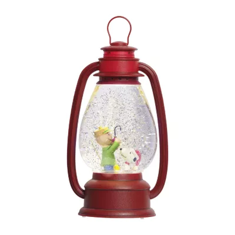 Roman Led Snoopy With Charlie Brown Decorating Tree SnowGlobes