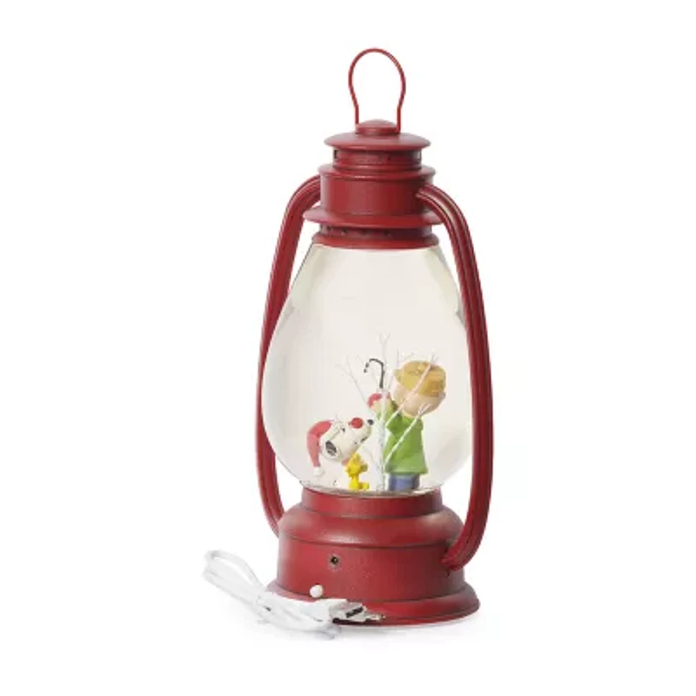 Roman Led Snoopy With Charlie Brown Decorating Tree SnowGlobes