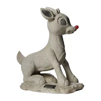 Roman "18""H Solar Rudolph Statue" Christmas Tabletop Decor