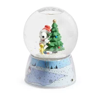 Roman 6.5"H Led Swirl Snoopy Plays Music Christmas Tabletop Decor