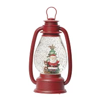 Roman 10"H Led Swirl Rudolph Lantern	 Christmas Tabletop Decor