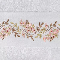 Saturday Knight Misty Floral Embroidered Bath Towel