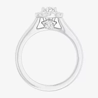 (G-H/SI1-SI2) Womens 1 CT. T.W. Lab Grown White Diamond 10K Gold Oval Halo Engagement Ring