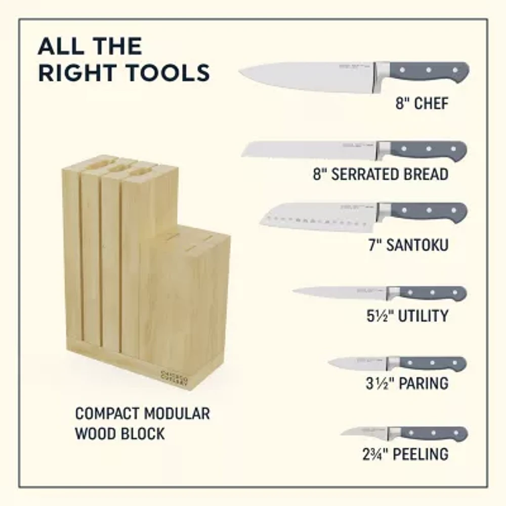 Chicago Cutlery Halsted Modular 7-pc. Knife Block Set