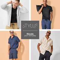 Stylus Big and Tall Mens Regular Fit Short Sleeve Button-Down Shirt