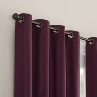 Eclipse Ambiance Texture Draft Stopper Energy Saving 100% Blackout Grommet Top Single Curtain Panel