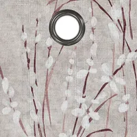 Eclipse Ambiance Botanical Energy Saving 100% Blackout Grommet Top Single Curtain Panel