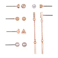 Bijoux Bar Delicates 6 Pair Simulated Pearl Earring Set