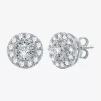 G-H / I1) Ever Star 1 CT. T.W. Lab Grown White Diamond 10K Gold 9.7mm Stud Earrings