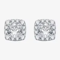 Ever Star (H-I / I1) 1 CT. T.W. Lab Grown White Diamond 10K White Gold 7.1mm Stud Earrings