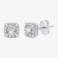 Ever Star (H-I / I1) 1 CT. T.W. Lab Grown White Diamond 10K White Gold 7.1mm Stud Earrings