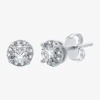 (H-I / I1) 1 CT. T.W. Lab Grown White Diamond 10K White Gold Round Jewelry Set