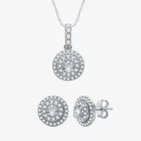 (G / Si2) 2 CT. T.W. Lab Grown Diamond 10K White Gold Round 2-pc. Jewelry Set