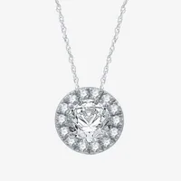 (H-I / I1) 1 1/2 CT. T.W. Lab Grown White Diamond 10K White Gold Round 2-pc. Jewelry Set