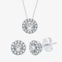 H-I / I1) 1 CT. T.W. Lab Grown Diamond 10K White Gold 2-pc. Jewelry Set