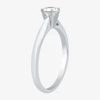 I Said Yes (H-I / Si2-I1) Womens 1/ CT. T.W. Lab Grown White Diamond Sterling Silver Oval Solitaire Engagement Ring